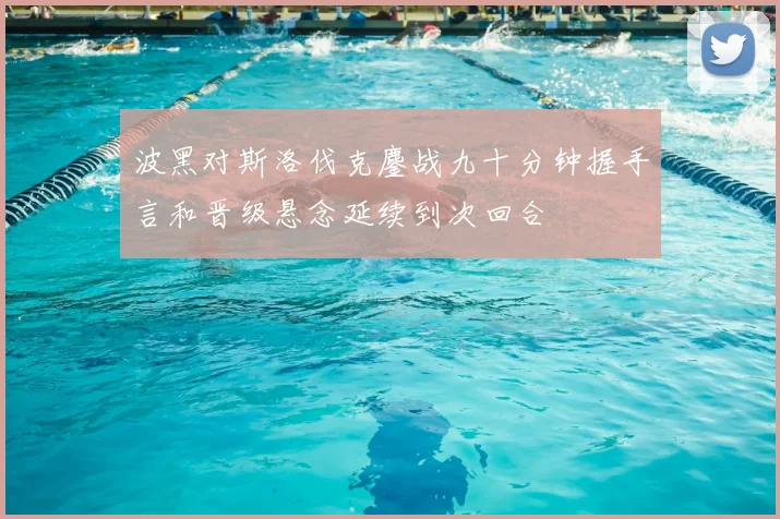 波黑对斯洛伐克鏖战九十分钟握手言和晋级悬念延续到次回合